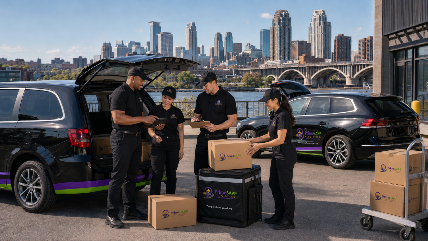 PrimeSAPP Logistics team — your dependable courier partner serving Twin Cities